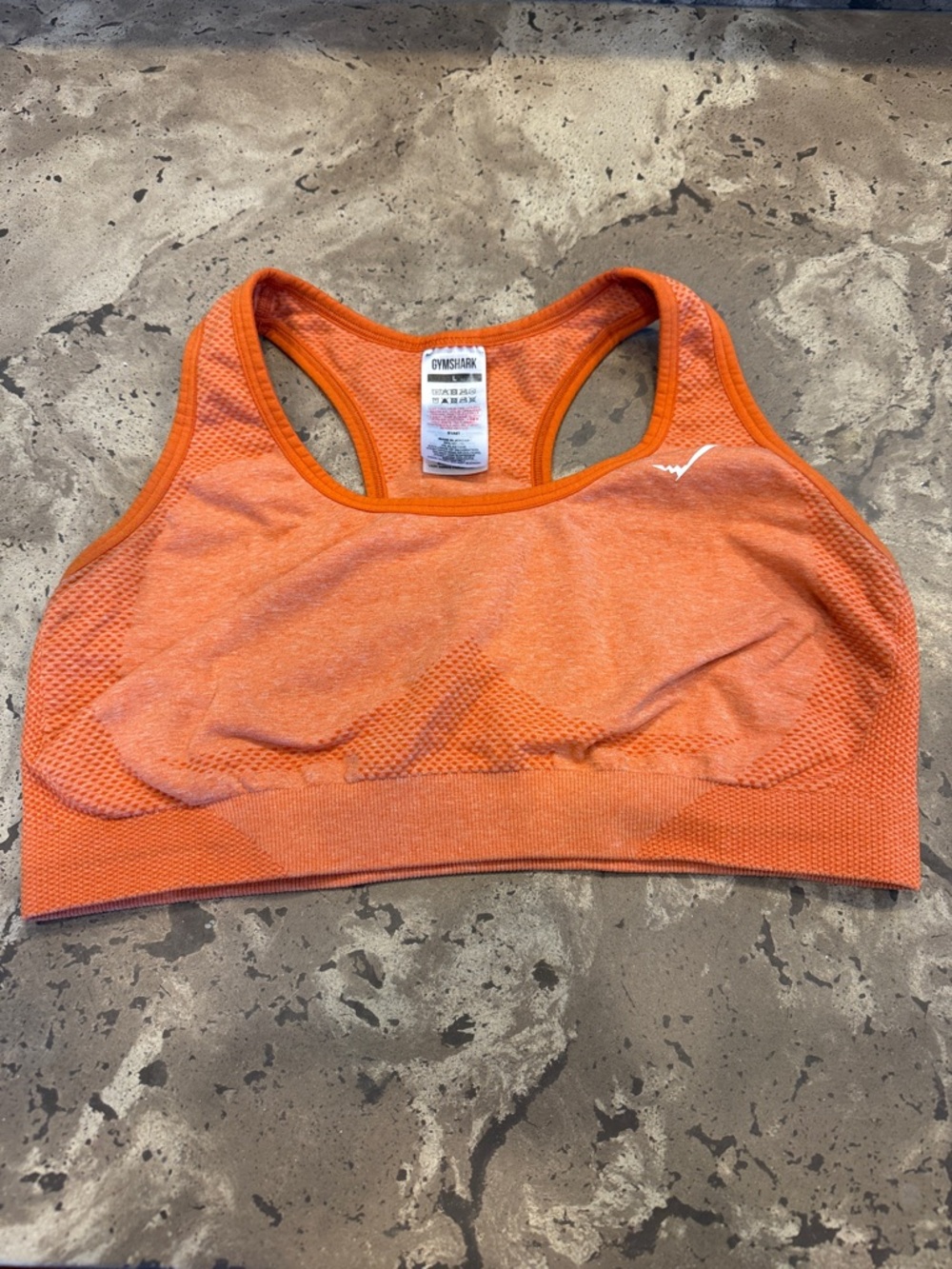 Gymshark Orange Seamless Racerback Sports Bra
